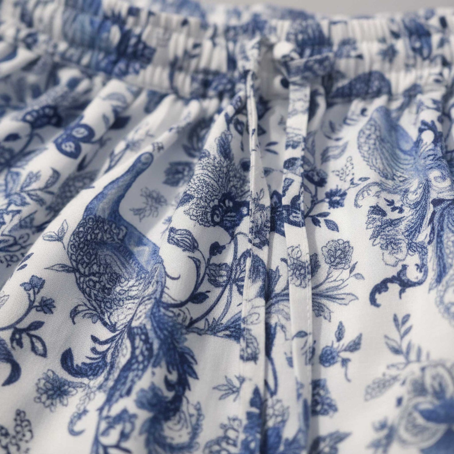 Neelam I Blue Floral Bird Skirt