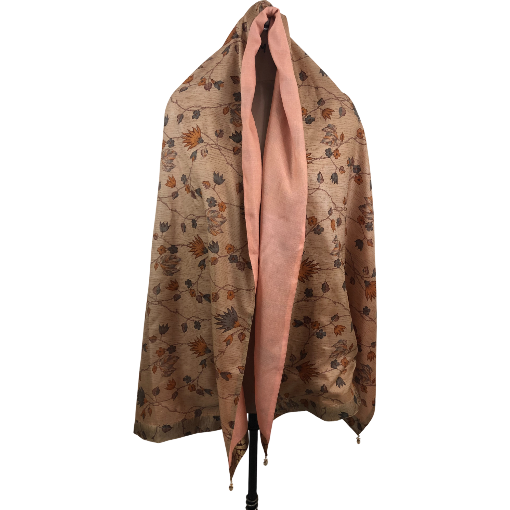 Aarna Reversible Sari Scarf – Handcrafted, Unique & Ethically Made from Upcycled Silks