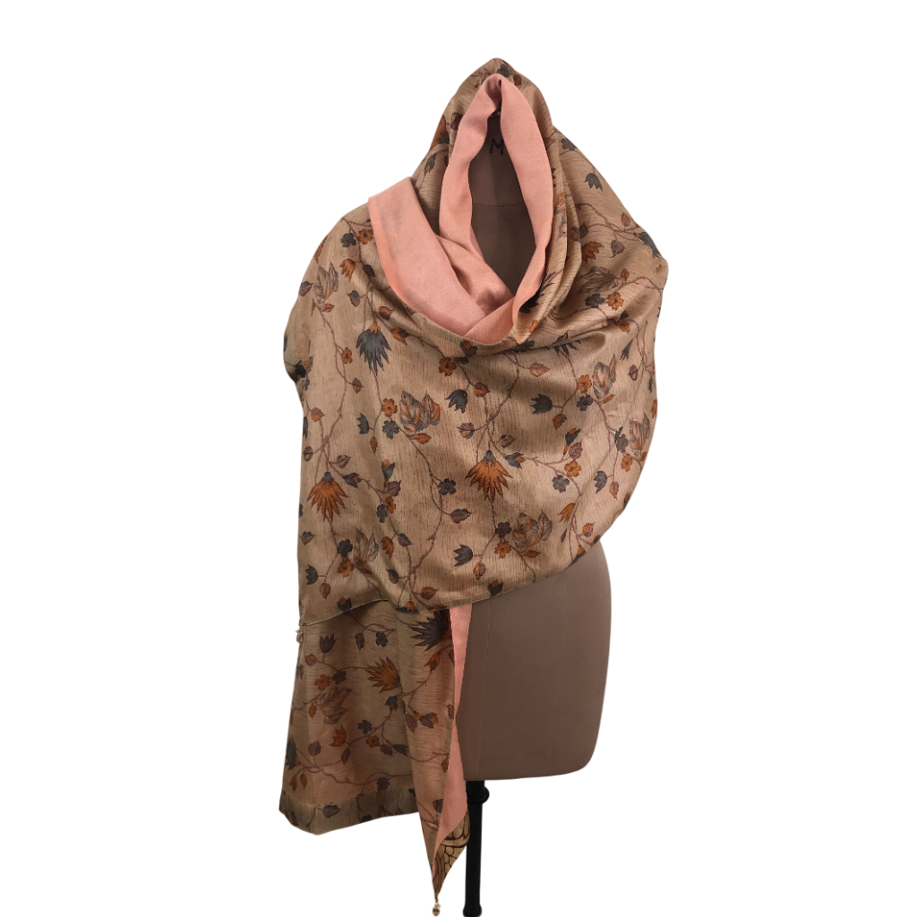 Aarna Reversible Sari Scarf – Handcrafted, Unique & Ethically Made from Upcycled Silks