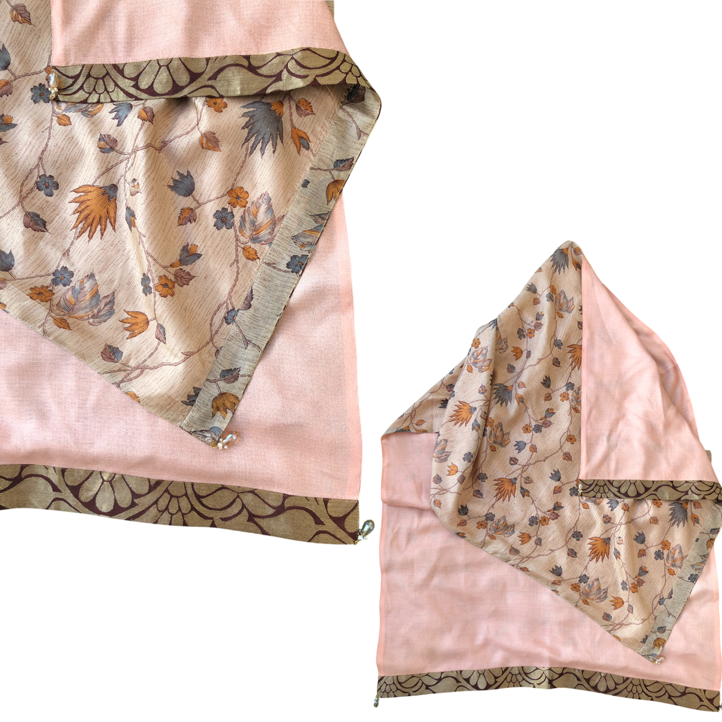 Aarna Reversible Sari Scarf – Handcrafted, Unique & Ethically Made from Upcycled Silks