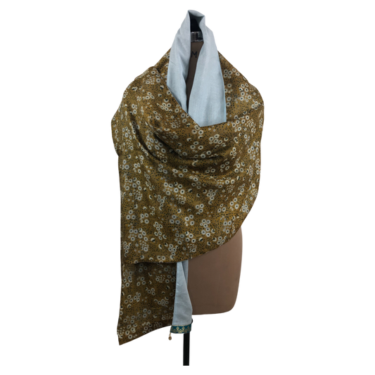 Dhriti Reversible Sari Scarf – Handcrafted, Unique & Ethically Made from Upcycled Silks