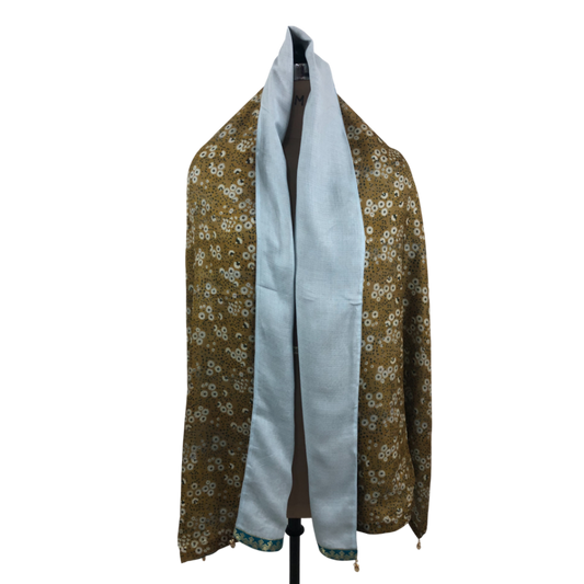 Dhriti Reversible Sari Scarf – Handcrafted, Unique & Ethically Made from Upcycled Silks