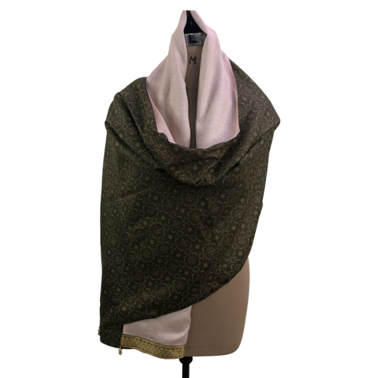 Dhwani Reversible Sari Scarf – Handcrafted, Unique & Ethically Made from Upcycled Silks