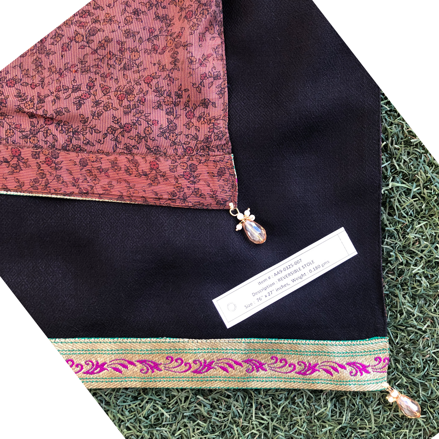 Aarohi Reversible Sari Scarf – Handcrafted, Unique & Ethically Made from Upcycled Silks