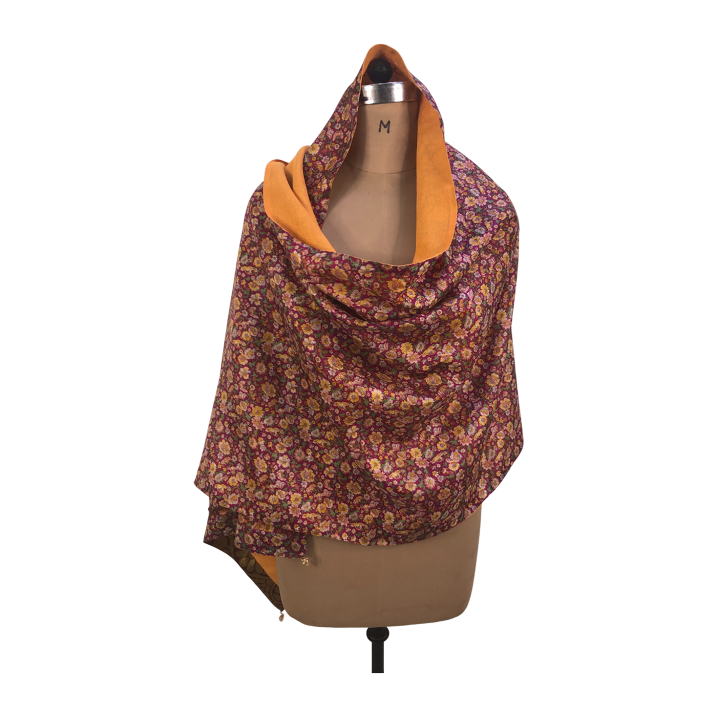 Isha Reversible Sari Scarf – Handcrafted, Unique & Ethically Made from Upcycled Silks