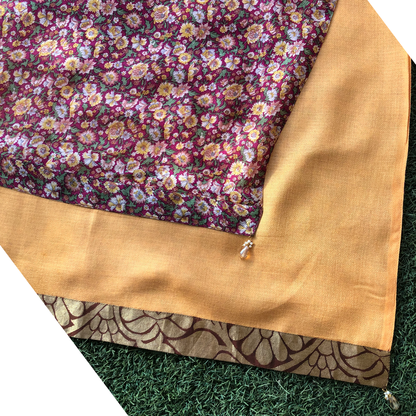 Isha Reversible Sari Scarf – Handcrafted, Unique & Ethically Made from Upcycled Silks