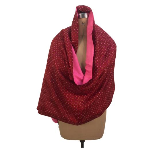 Kashvi Reversible Sari Scarf – Handcrafted, Unique & Ethically Made from Upcycled Silks