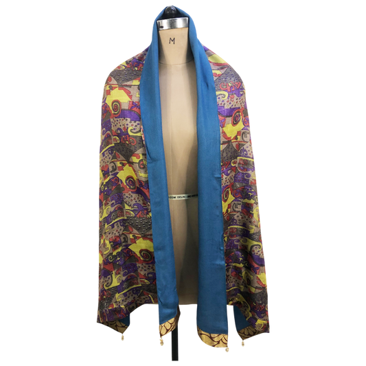 Medha Reversible Sari Scarf – Handcrafted, Unique & Ethically Made from Upcycled Silks