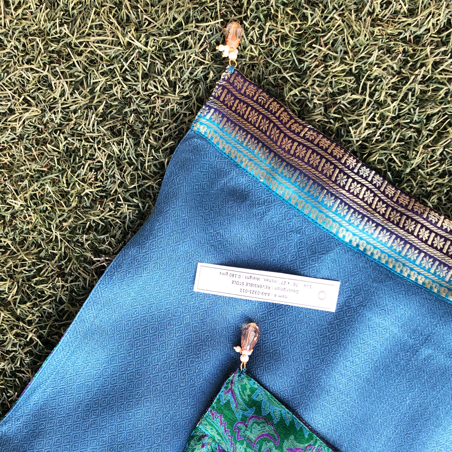 Samriddhi Reversible Sari Scarf – Handcrafted, Unique & Ethically Made from Upcycled Silks