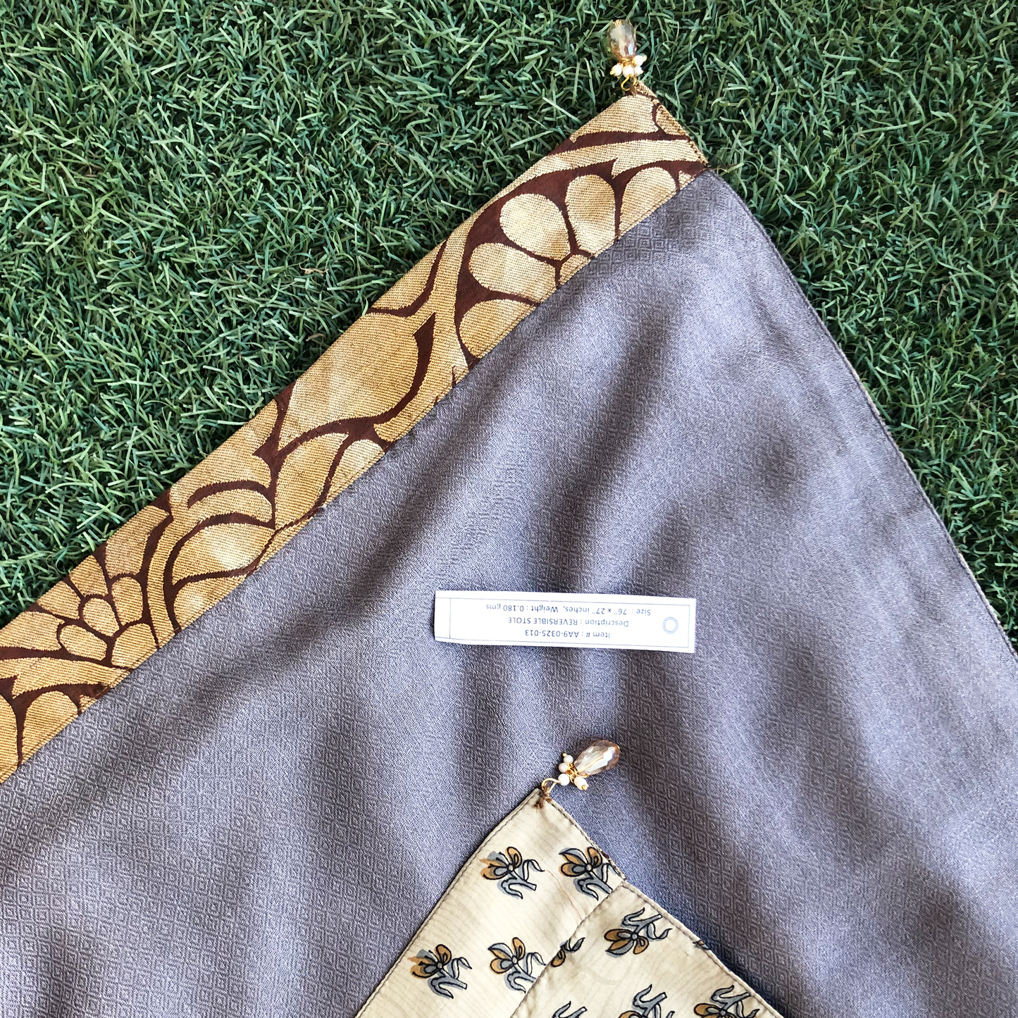 Isha Reversible Sari Scarf – Handcrafted, Unique & Ethically Made from Upcycled Silks