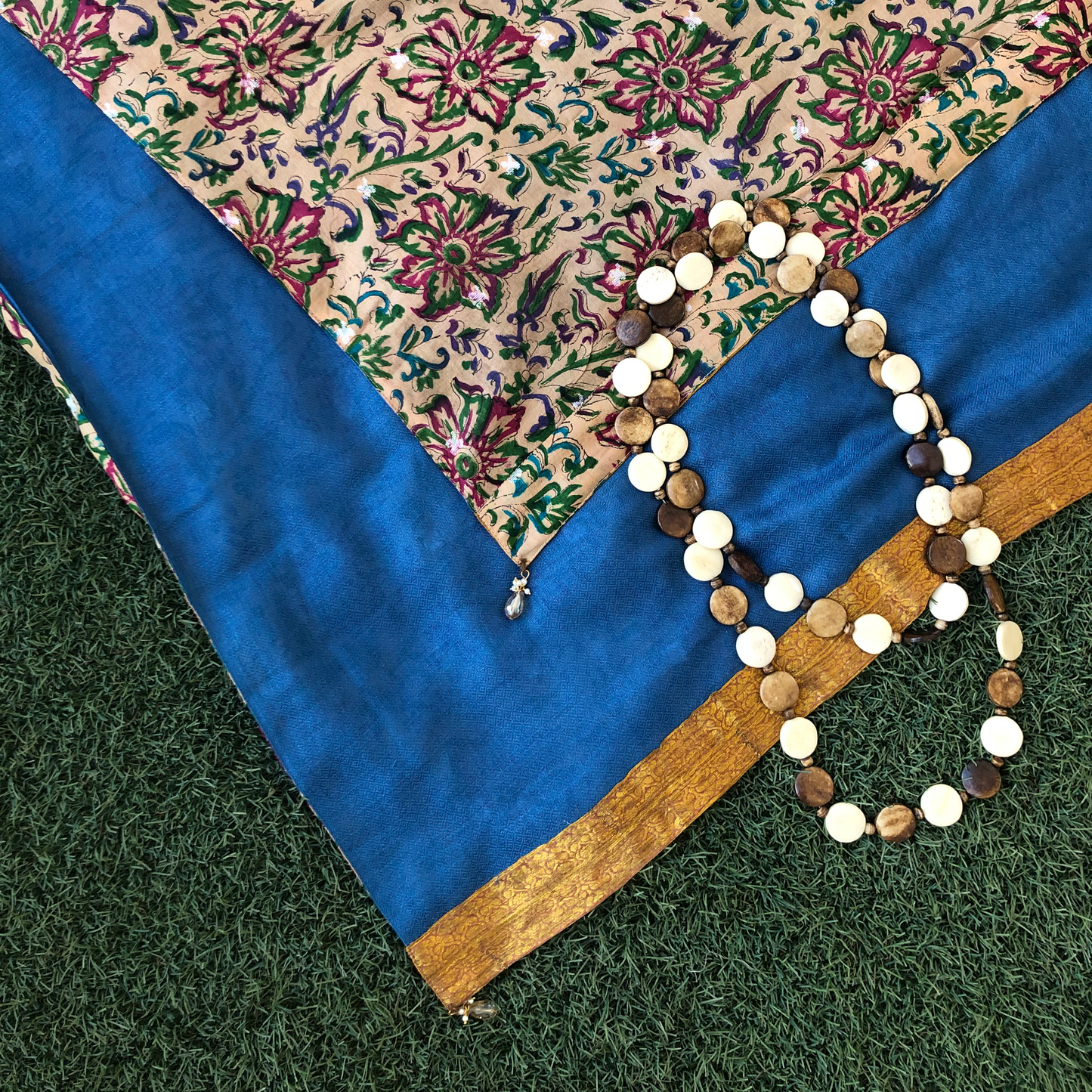 Kajal Reversible Sari Scarf – Handcrafted, Unique & Ethically Made from Upcycled Silks