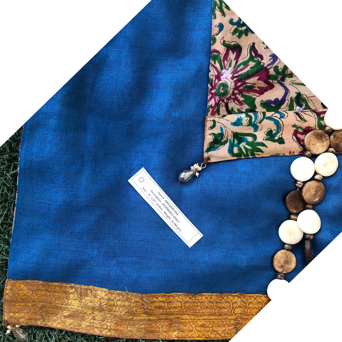 Kajal Reversible Sari Scarf – Handcrafted, Unique & Ethically Made from Upcycled Silks