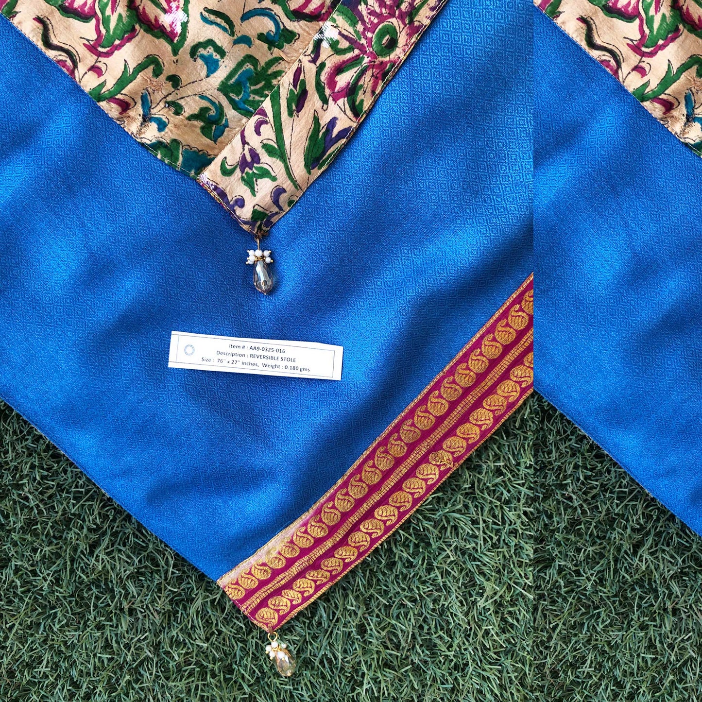 Kalyani Reversible Sari Scarf – Handcrafted, Unique & Ethically Made from Upcycled Silks