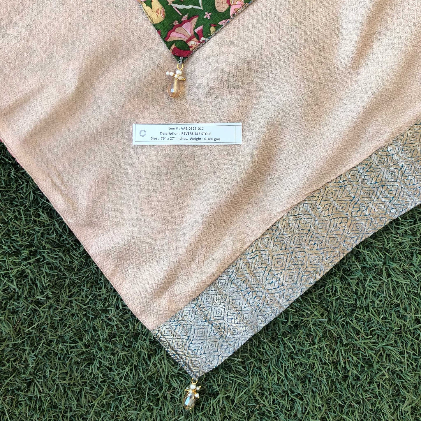 Kaira Reversible Sari Scarf – Handcrafted, Unique & Ethically Made from Upcycled Silks