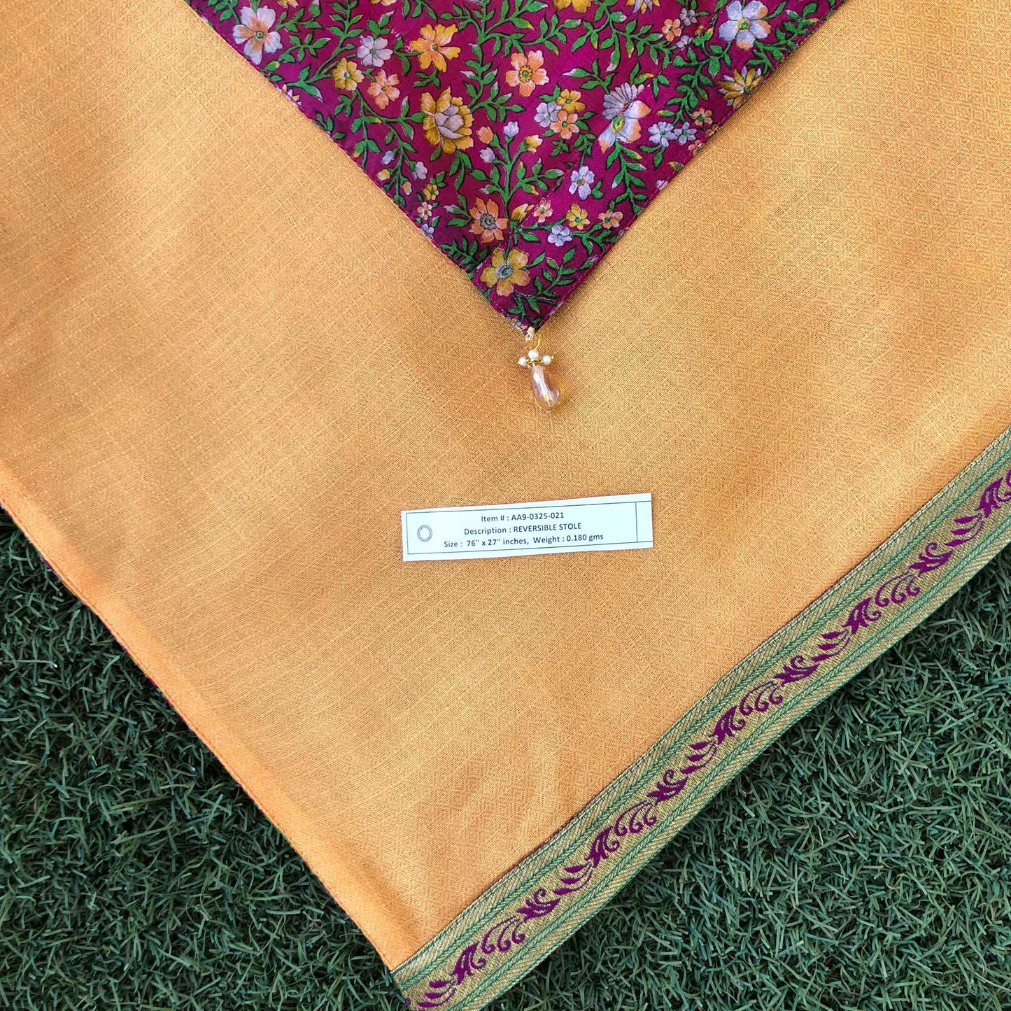 Kashish Reversible Sari Scarf – Handcrafted, Unique & Ethically Made from Upcycled Silks