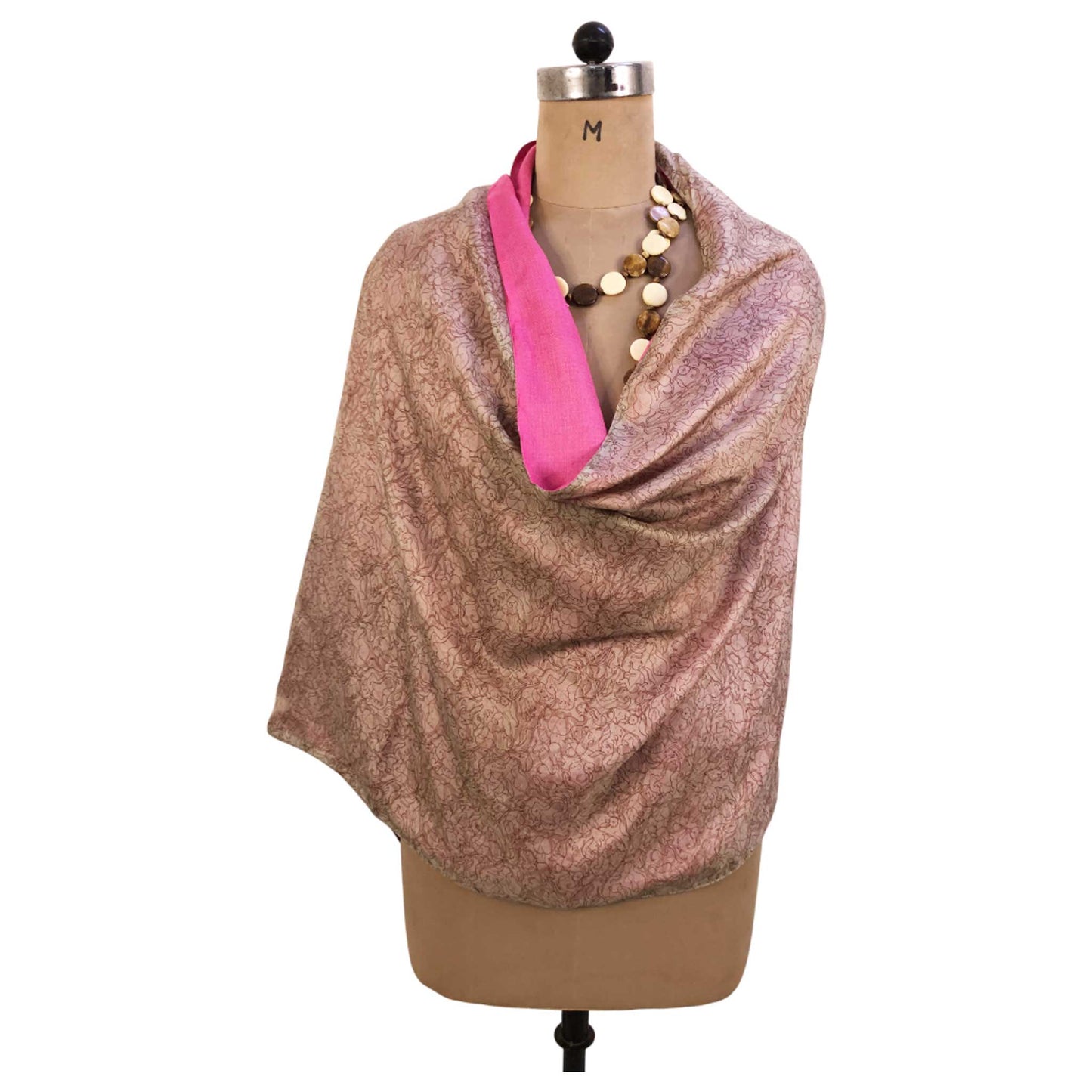 Kavya Reversible Sari Scarf – Handcrafted, Unique & Ethically Made from Upcycled Silks