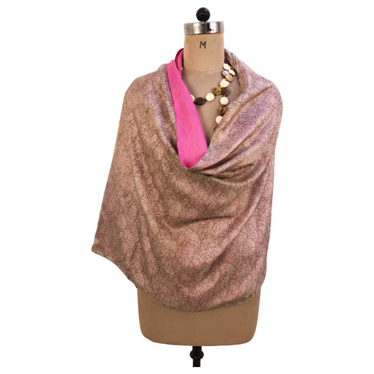 Kavya Reversible Sari Scarf – Handcrafted, Unique & Ethically Made from Upcycled Silks