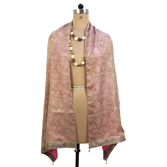 Kavya Reversible Sari Scarf – Handcrafted, Unique & Ethically Made from Upcycled Silks