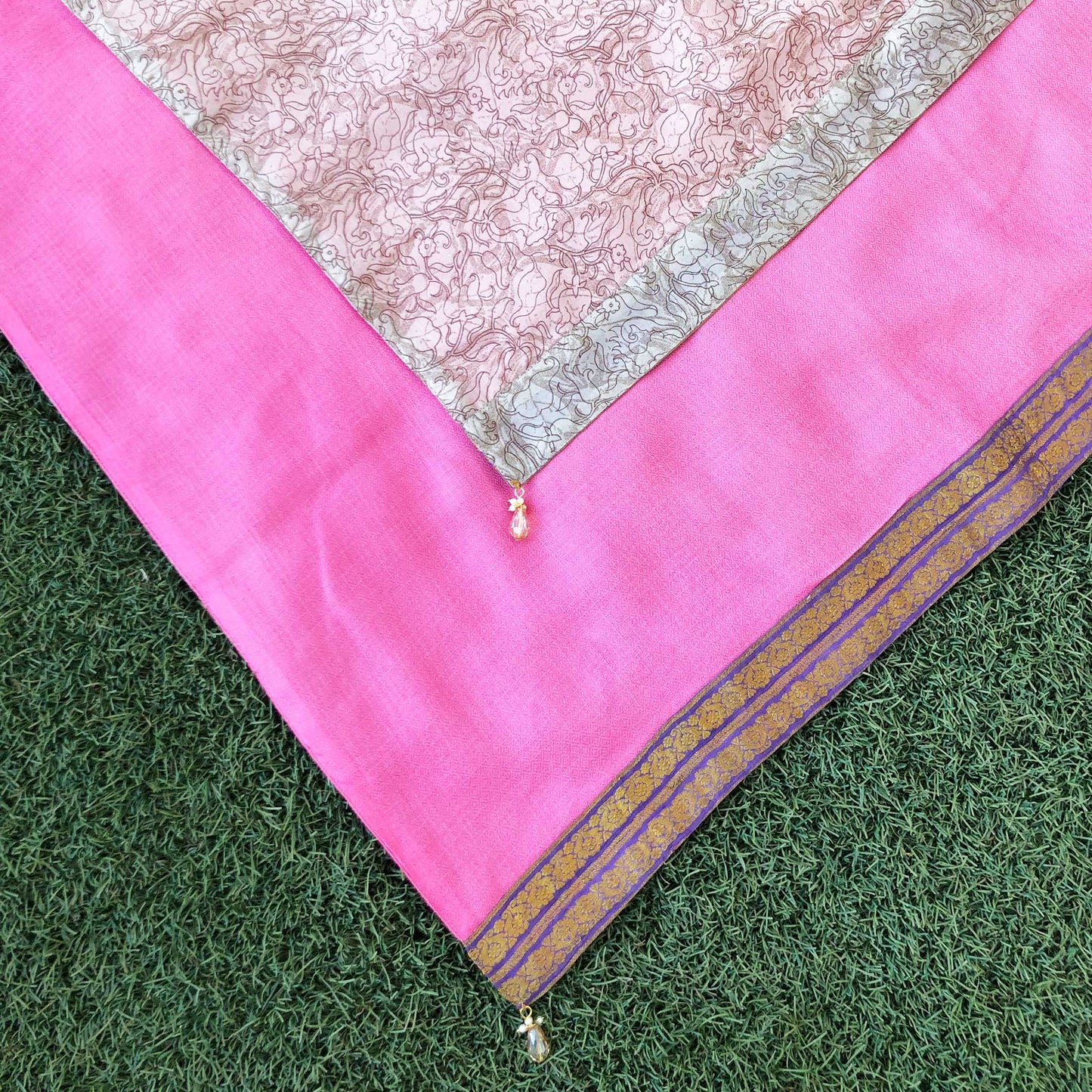 Kavya Reversible Sari Scarf – Handcrafted, Unique & Ethically Made from Upcycled Silks