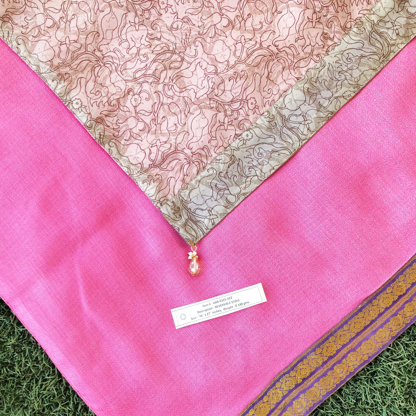 Kavya Reversible Sari Scarf – Handcrafted, Unique & Ethically Made from Upcycled Silks