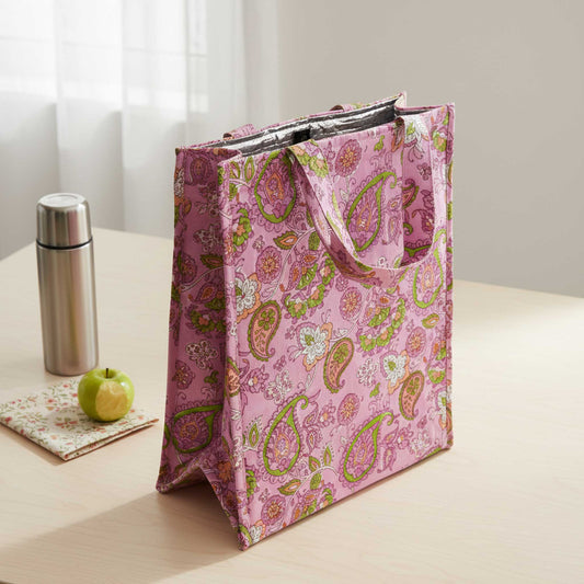 Pink Paisley Insulated Lunch Bag | Hot & Cold Food