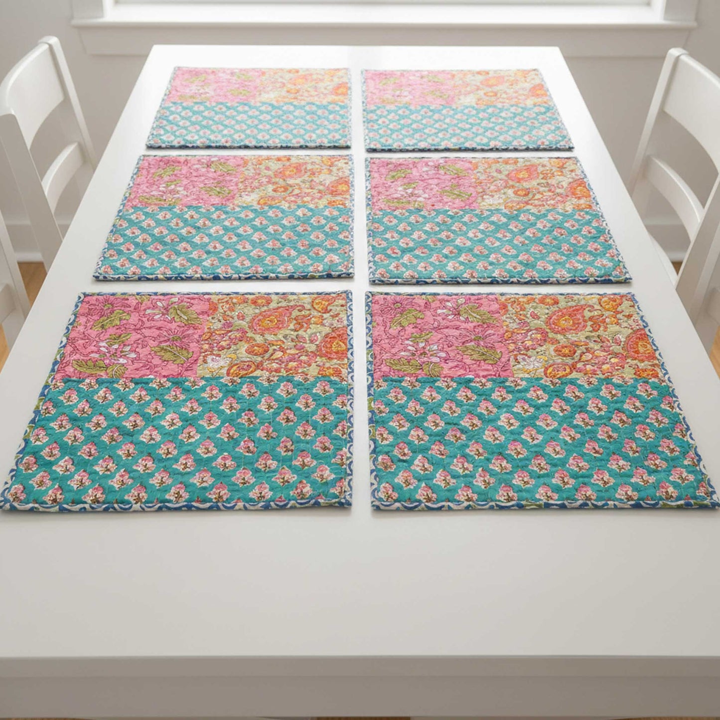 Utsav I Reversible Hand Block Print Cotton Placemat