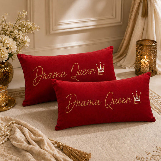 Drama Queen Velvet Cushion with Filler