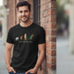 Shastra Sport T-shirt with cricket evolution design and slogan “Life is a pitch.”