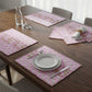 Pink spiral Cotton Reversible Dining Placemats Set of 4