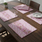 Pink spiral Cotton Reversible Dining Placemats Set of 4