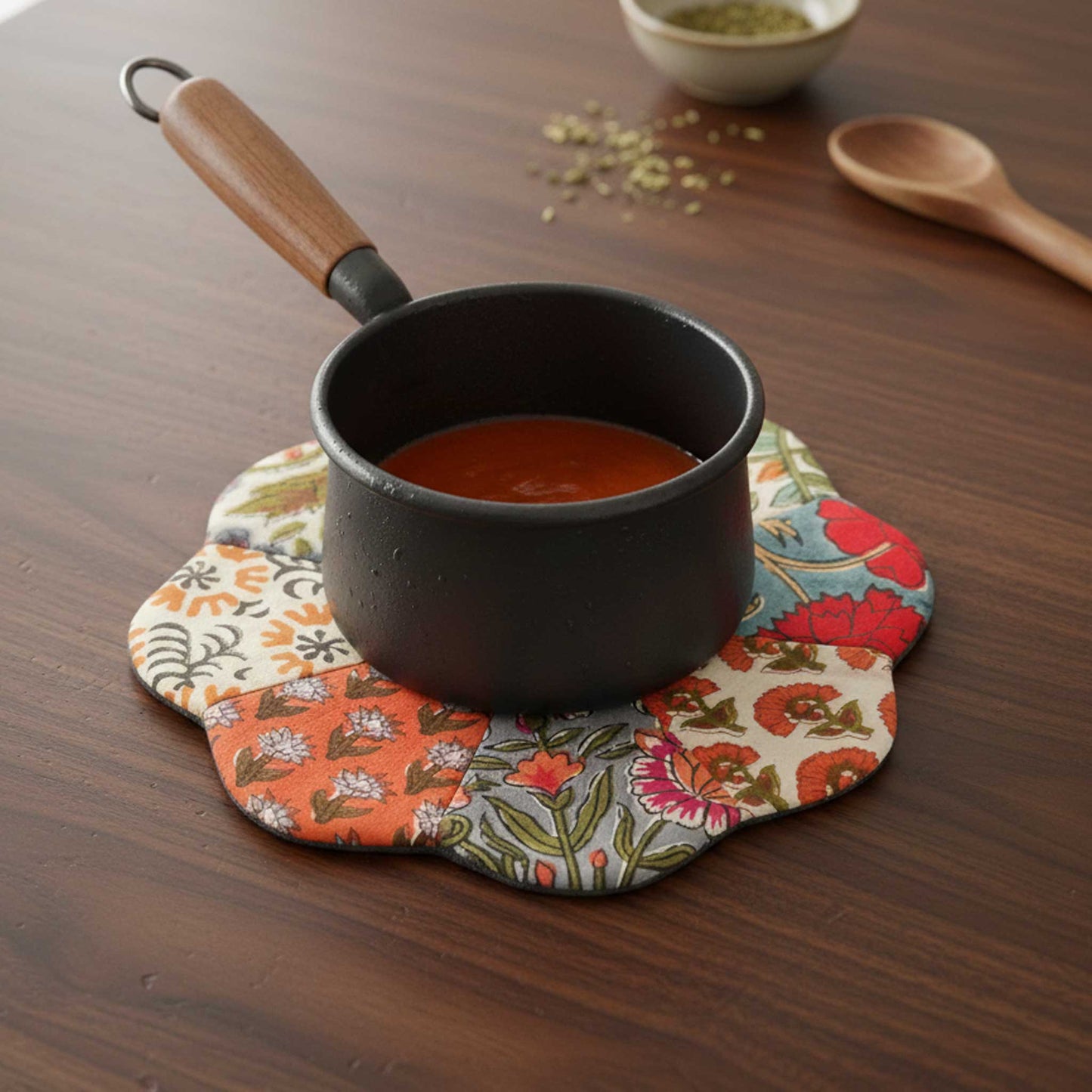 Desi I Assorted Floral Patchwork Cotton Voile Coasters set of 3