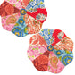Ethnic I Assorted Floral Patchwork Cotton Voile Coasters set of 3