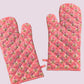 Blush Pink Floral I Printed Padded Oven Mitt
