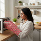 Blush Pink Floral I Printed Padded Oven Mitt