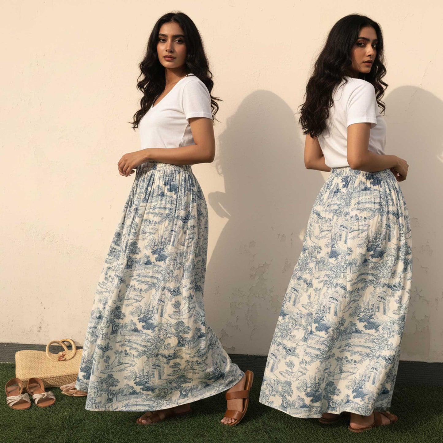 Heritage I Blue Scenic Skirt