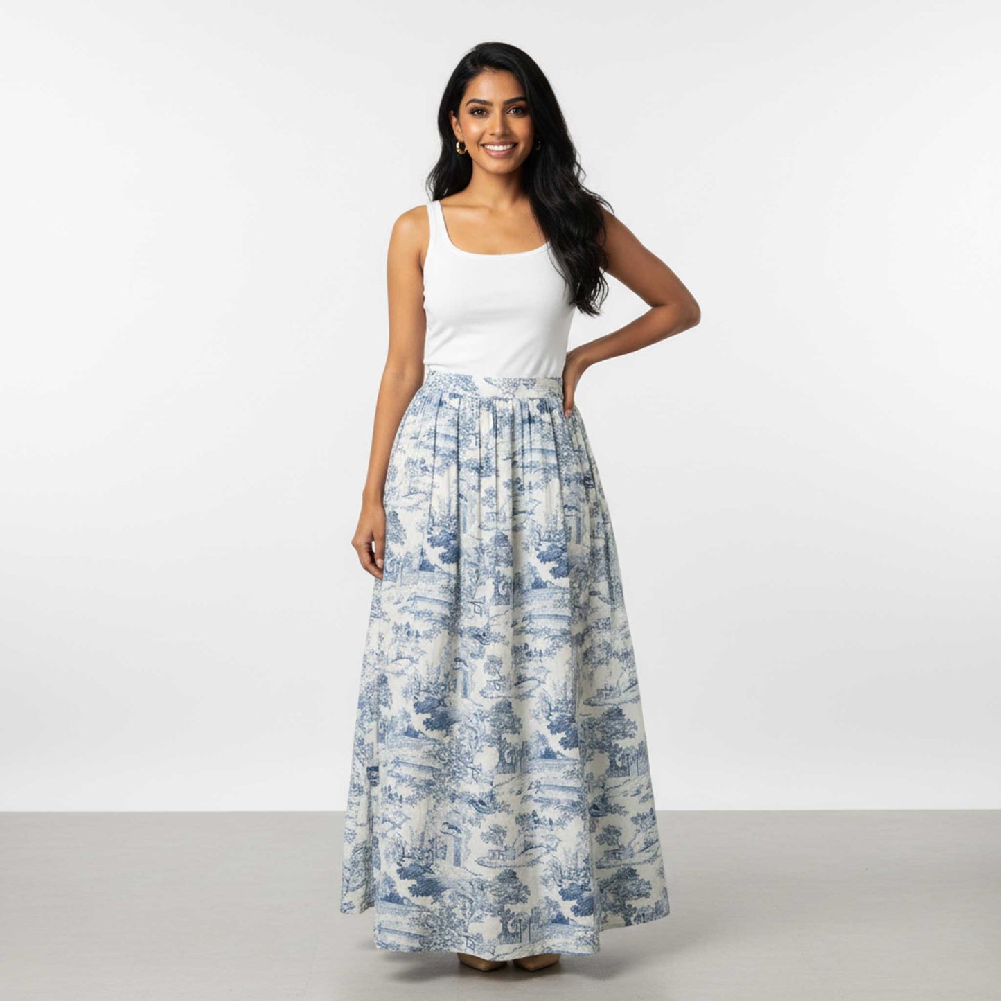 Heritage I Blue Scenic Skirt