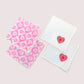 Cotton Mulmul Lip Block Print & Heart Handkerchief I Set (4 Pcs)