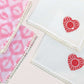Cotton Mulmul Lip Block Print & Heart Handkerchief I Set (4 Pcs)