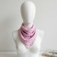 Pink Lips Block Print I Cotton Mulmul Scarf Set of 2