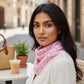 Pink Lips Block Print I Cotton Mulmul Scarf Set of 2