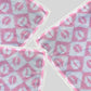 Pink Lips Block Print I Cotton Mulmul Scarf Set of 2