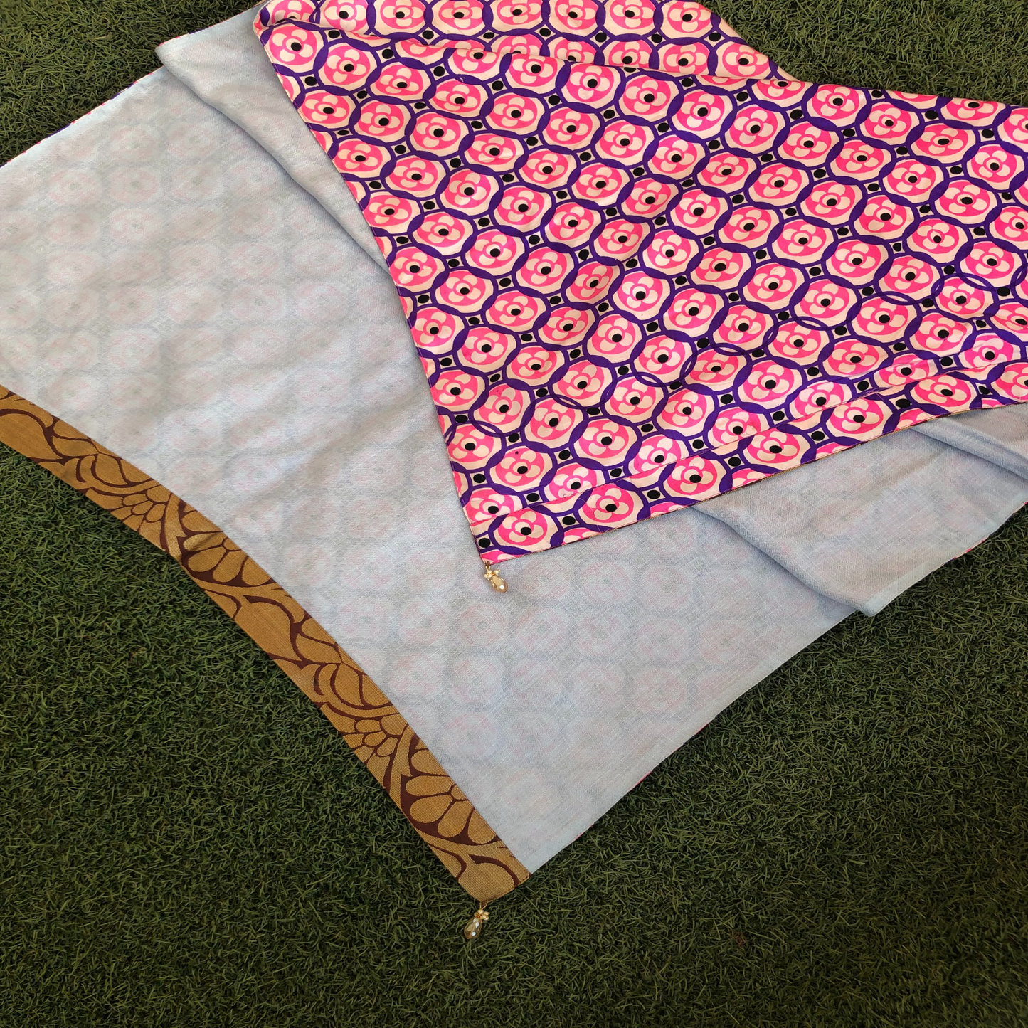 Aadhya Reversible Sari Scarf – Handcrafted, Unique & Ethically Made from Upcycled Silks