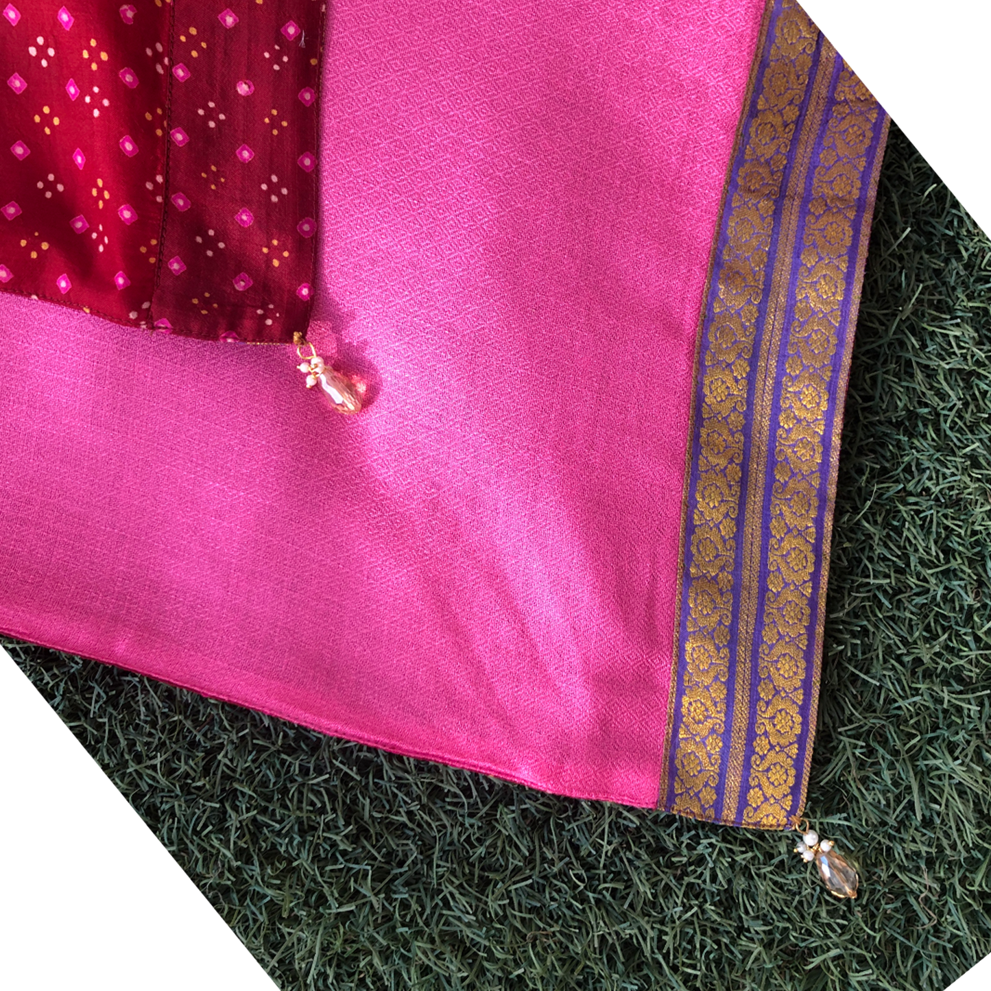 Kashvi Reversible Sari Scarf – Handcrafted, Unique & Ethically Made from Upcycled Silks