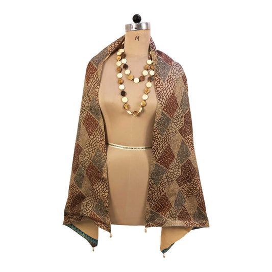 Kamya Reversible Sari Scarf – Handcrafted, Unique & Ethically Made from Upcycled Silks