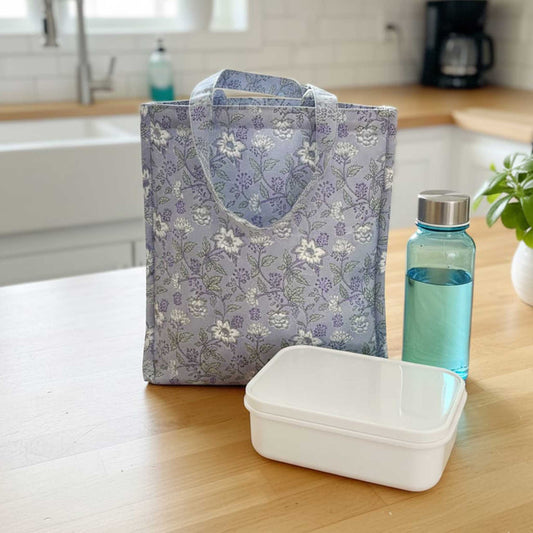 Floral Pattern Insulated Lunch Bag | Hot & Cold Food Tote