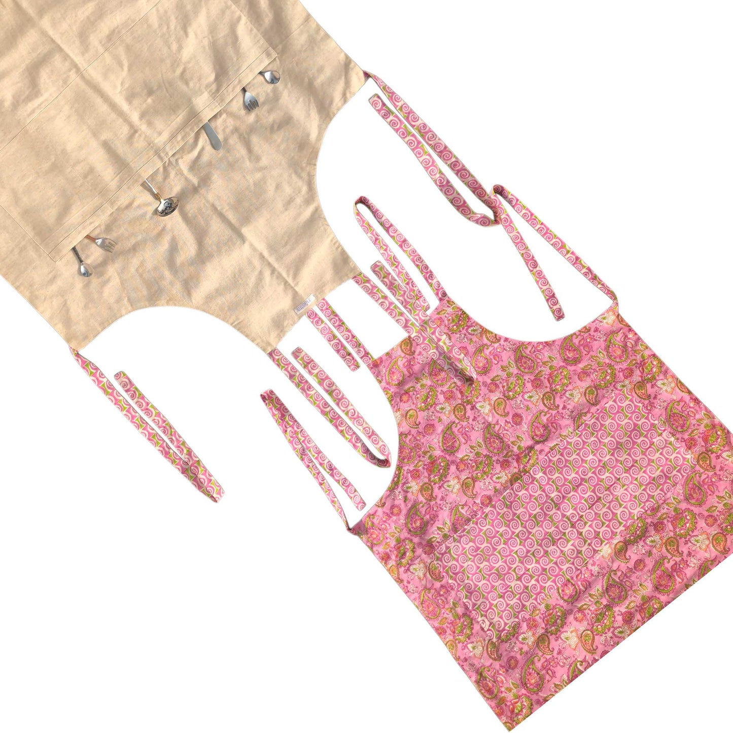 Prakriti I Reversible Floral Hand Block Print Cotton Apron