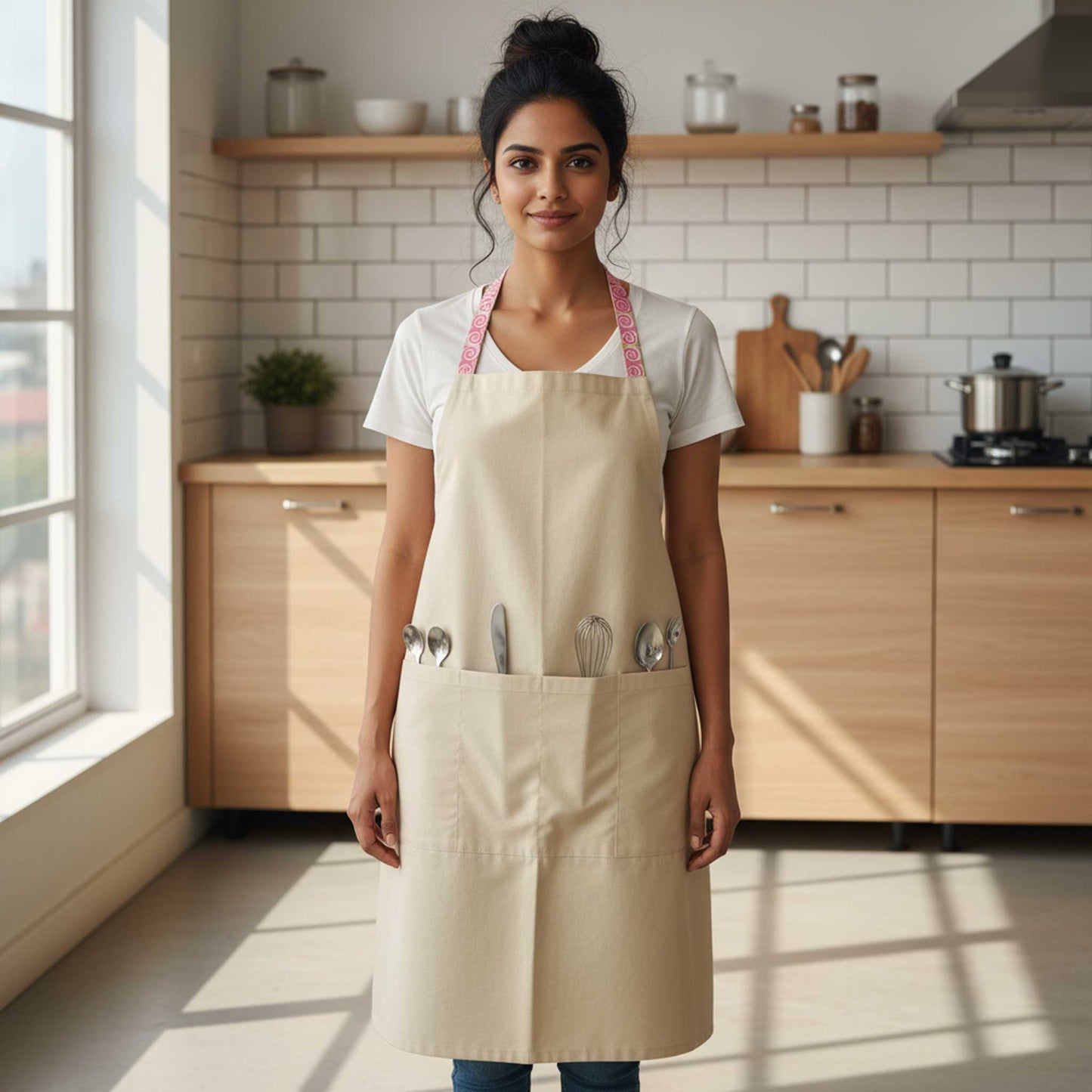 Prakriti I Reversible Floral Hand Block Print Cotton Apron