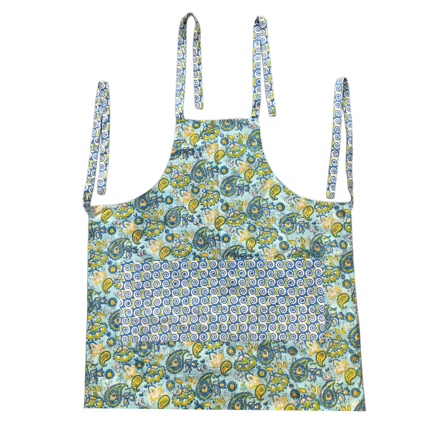 Karigari I Reversible Floral Hand Block Print Cotton Apron