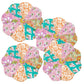 FloraWave I Assorted Floral Patchwork Cotton Voile Coasters set of 3