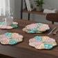 FloraWave I Assorted Floral Patchwork Cotton Voile Coasters set of 3